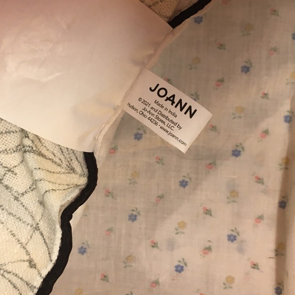 Skull graphic print canvas throw pillow with orange & black sequin accents - Picture 6 of 8